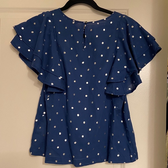 J. Crew Flutter Sleeve Top - Picture 5 of 7